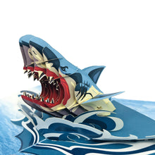 Load image into Gallery viewer, Angry Shark - WOW 3D Color Pop Up Card