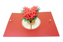 Load image into Gallery viewer, Poinsettia - Christmas Pop Up Card