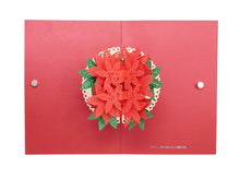 Load image into Gallery viewer, Poinsettia - Christmas Pop Up Card