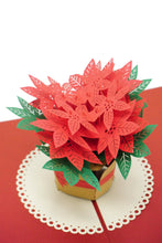 Load image into Gallery viewer, Poinsettia - Christmas Pop Up Card