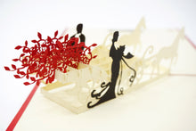 Load image into Gallery viewer, Rose Flower Carriage - WOW 3D Pop Up Greeting Card