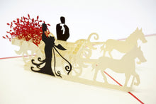 Load image into Gallery viewer, Rose Flower Carriage - WOW 3D Pop Up Greeting Card