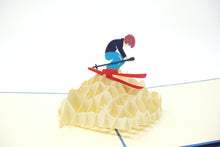 Load image into Gallery viewer, Skiing - WOW 3D Pop Up Greeting Card

