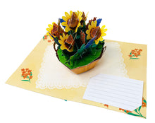 Load image into Gallery viewer, Sunflower Basket - WOW 3D Pop Up Greeting Card
