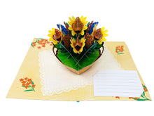 Load image into Gallery viewer, Sunflower Basket - WOW 3D Pop Up Greeting Card
