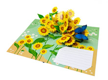 Load image into Gallery viewer, Sunflower & Butterfly- 3D Pop Up Greeting Card