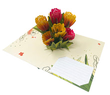 Load image into Gallery viewer, Tulip Gorgeous Flowers  - WOW 3D Pop Up Greeting Card