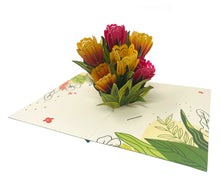 Load image into Gallery viewer, Tulip Gorgeous Flowers  - WOW 3D Pop Up Greeting Card