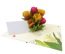 Load image into Gallery viewer, Tulip Gorgeous Flowers  - WOW 3D Pop Up Greeting Card