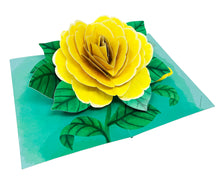 Load image into Gallery viewer, Yellow Camellia Gorgeous Flower - WOW 3D Pop Up Greeting Card