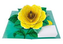 Load image into Gallery viewer, Yellow Camellia Gorgeous Flower - WOW 3D Pop Up Greeting Card