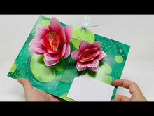 Load and play video in Gallery viewer, Water Lily - WOW 3D Pop Up Greeting Card