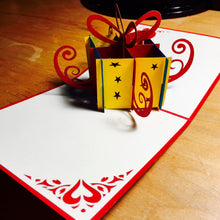 Load image into Gallery viewer, Birthday Gift Box - Pop Up Card - Pop Up Cards - Handmade Card - WOWPaperArt