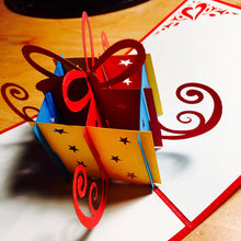 Load image into Gallery viewer, Birthday Gift Box - Pop Up Card - Pop Up Cards - Handmade Card - WOWPaperArt