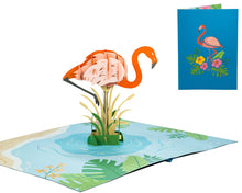 Load image into Gallery viewer, Flamingo - WOW 3D Color Pop Up Card
