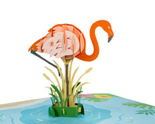 Load image into Gallery viewer, Flamingo - WOW 3D Color Pop Up Card
