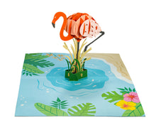 Load image into Gallery viewer, Flamingo - WOW 3D Color Pop Up Card
