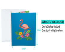 Load image into Gallery viewer, Flamingo - WOW 3D Color Pop Up Card
