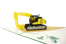 Load image into Gallery viewer, Excavator - WOW 3D Pop Up Greeting Card
