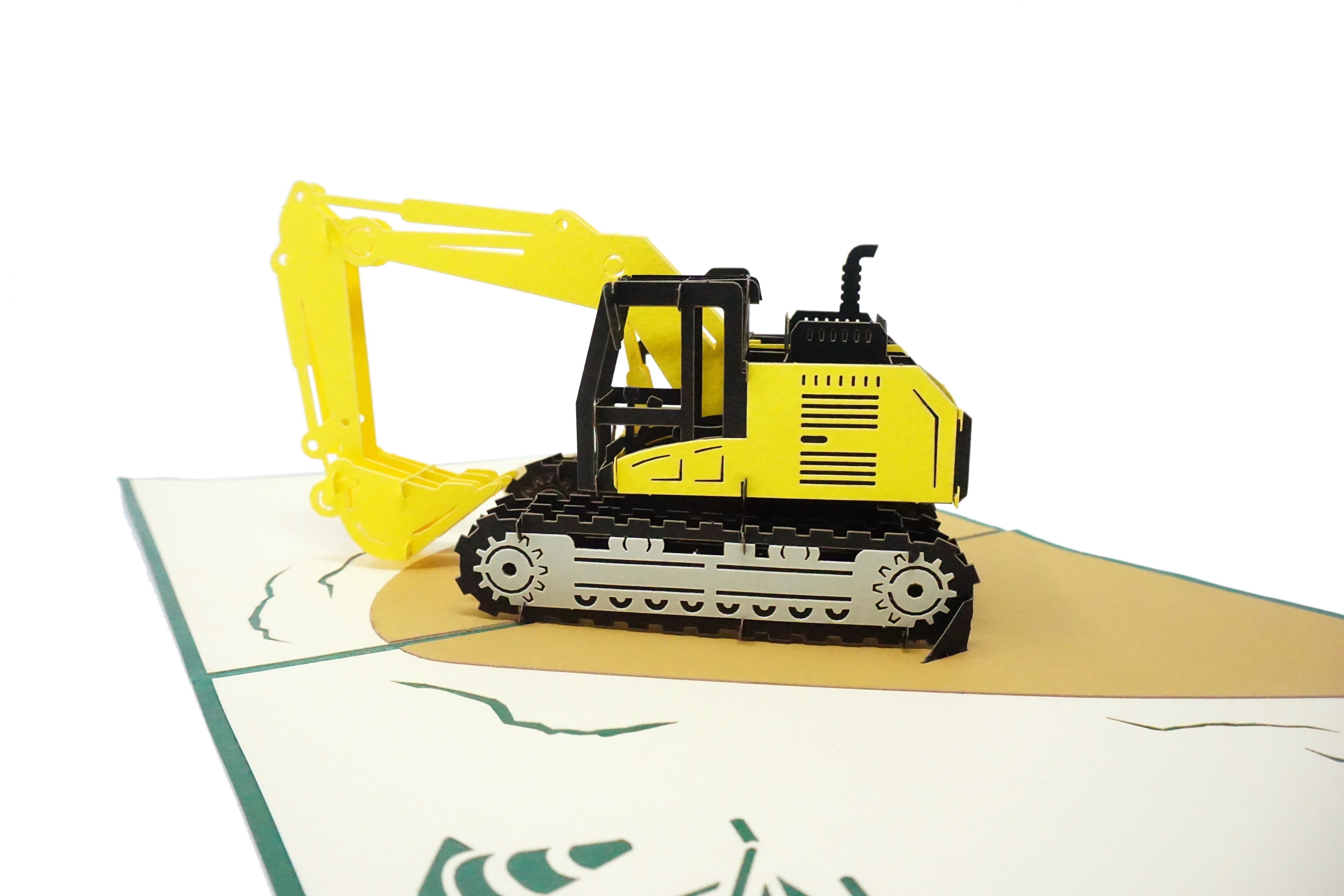 Teabug Cards Excavator Pop Up Card, 3D Birthday Card For - Want It All