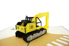 Load image into Gallery viewer, Excavator - WOW 3D Pop Up Greeting Card
