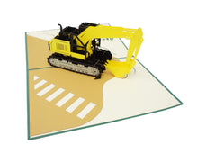 Load image into Gallery viewer, Excavator - WOW 3D Pop Up Greeting Card
