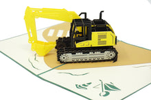 Load image into Gallery viewer, Excavator - WOW 3D Pop Up Greeting Card
