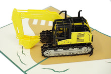 Load image into Gallery viewer, Excavator - WOW 3D Pop Up Greeting Card
