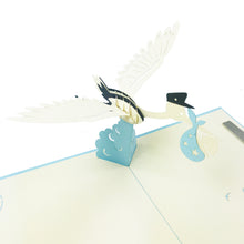 Load image into Gallery viewer, Baby and Stork (Blue) - WOW 3D Pop Up Card
