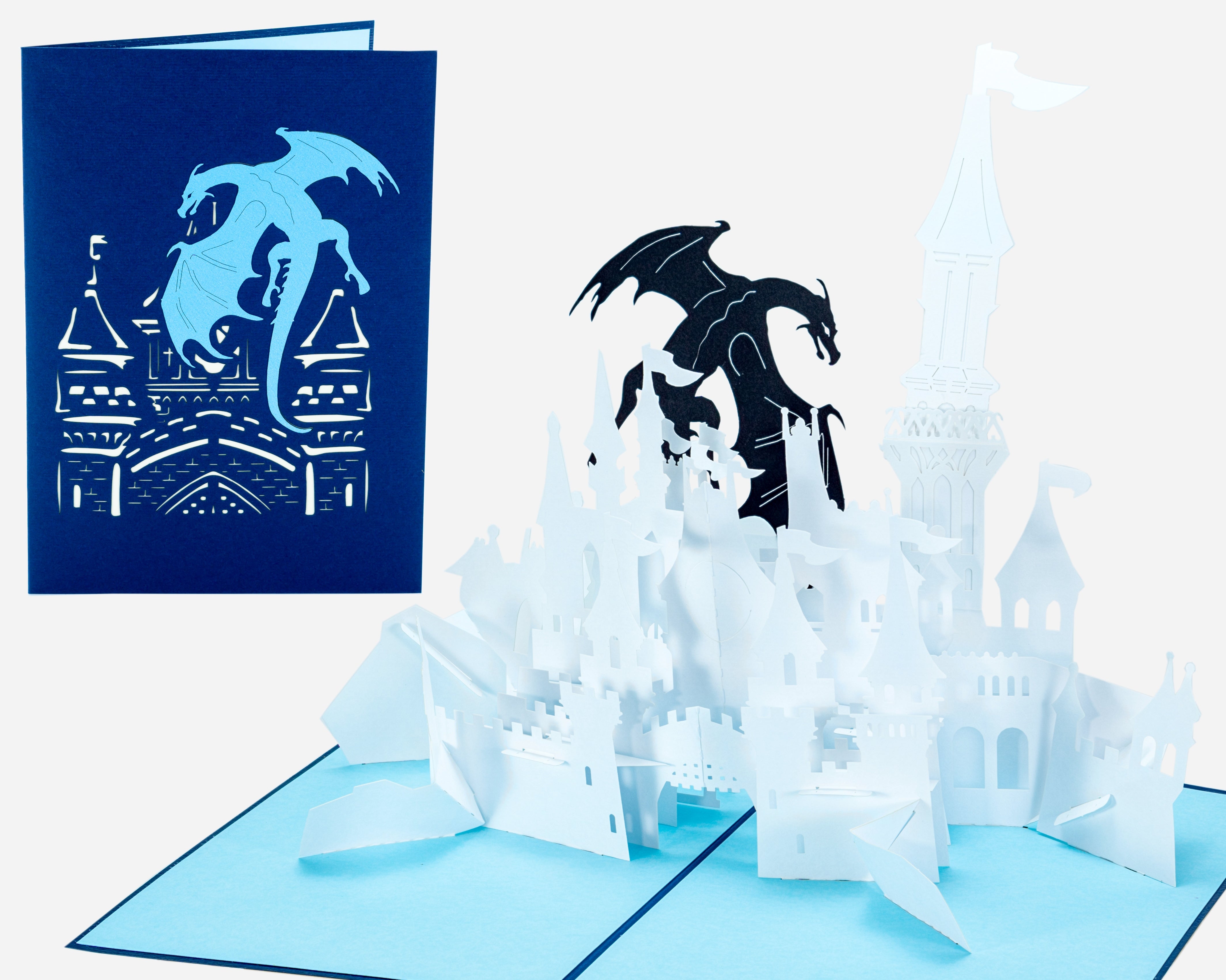 Dragon Castle - 3D Pop Up Greeting Card