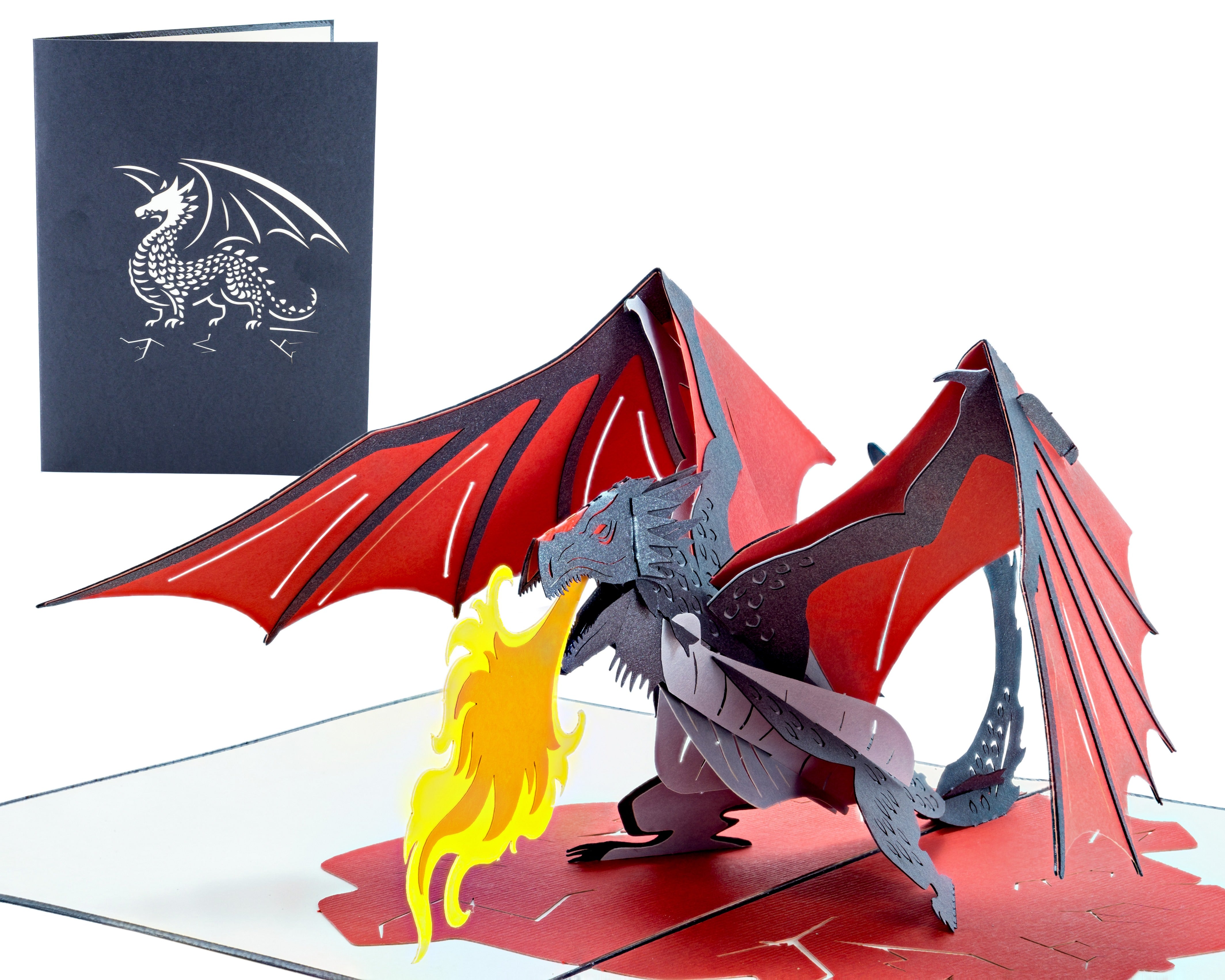 Dragon Fire - WOW 3D Pop Up Card