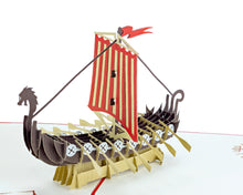 Load image into Gallery viewer, Viking Ship - WOW 3D Pop Up Card