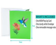 Load image into Gallery viewer, Hummingbird - WOW 3D Pop Up Greeting Card