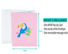 Load image into Gallery viewer, Toucan Bird - WOW 3D Pop Up Greeting Card