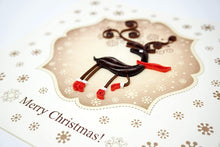 Load image into Gallery viewer, Reindeer Quilling Card