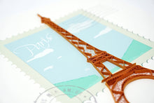 Load image into Gallery viewer, Eiffel Tower Quilling Card