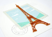 Load image into Gallery viewer, Eiffel Tower Quilling Card