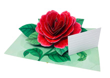 Load image into Gallery viewer, Red Camellia Gorgeous Flower - WOW 3D Pop Up Greeting Card