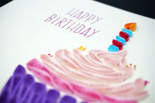 Load image into Gallery viewer, Birthday Cupcake Quilling Card