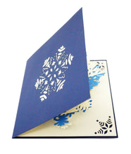 Load image into Gallery viewer, Christmas Snowflake Blue - Pop Up Card
