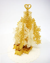 Load image into Gallery viewer, Christmas Gold Tree - Christmas Pop Up Card
