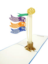Load image into Gallery viewer, Koinobori Japan - WOW 3D Pop Up Greeting Card