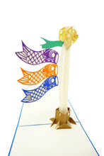Load image into Gallery viewer, Koinobori Japan - WOW 3D Pop Up Greeting Card
