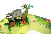 Load image into Gallery viewer, Fun Sloth Don&#39;t Hurry - 3D Pop Up Card