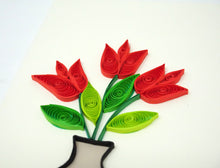 Load image into Gallery viewer, Tulip Flower Quilling Card