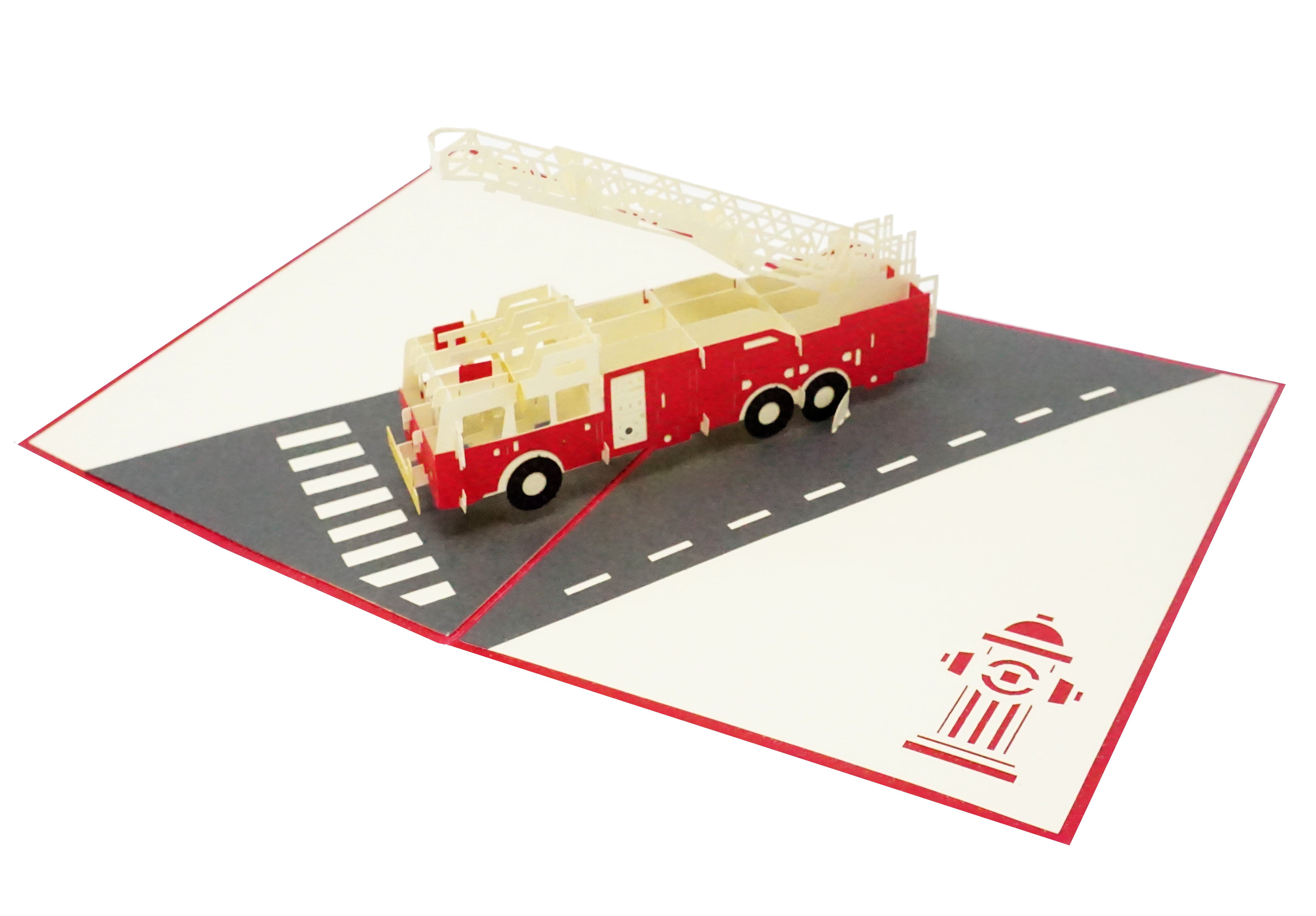 Firetruck - WOW 3D Pop Up Greeting Card