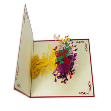 Load image into Gallery viewer, Rainbow Rose vase - WOW 3D Pop Up Card