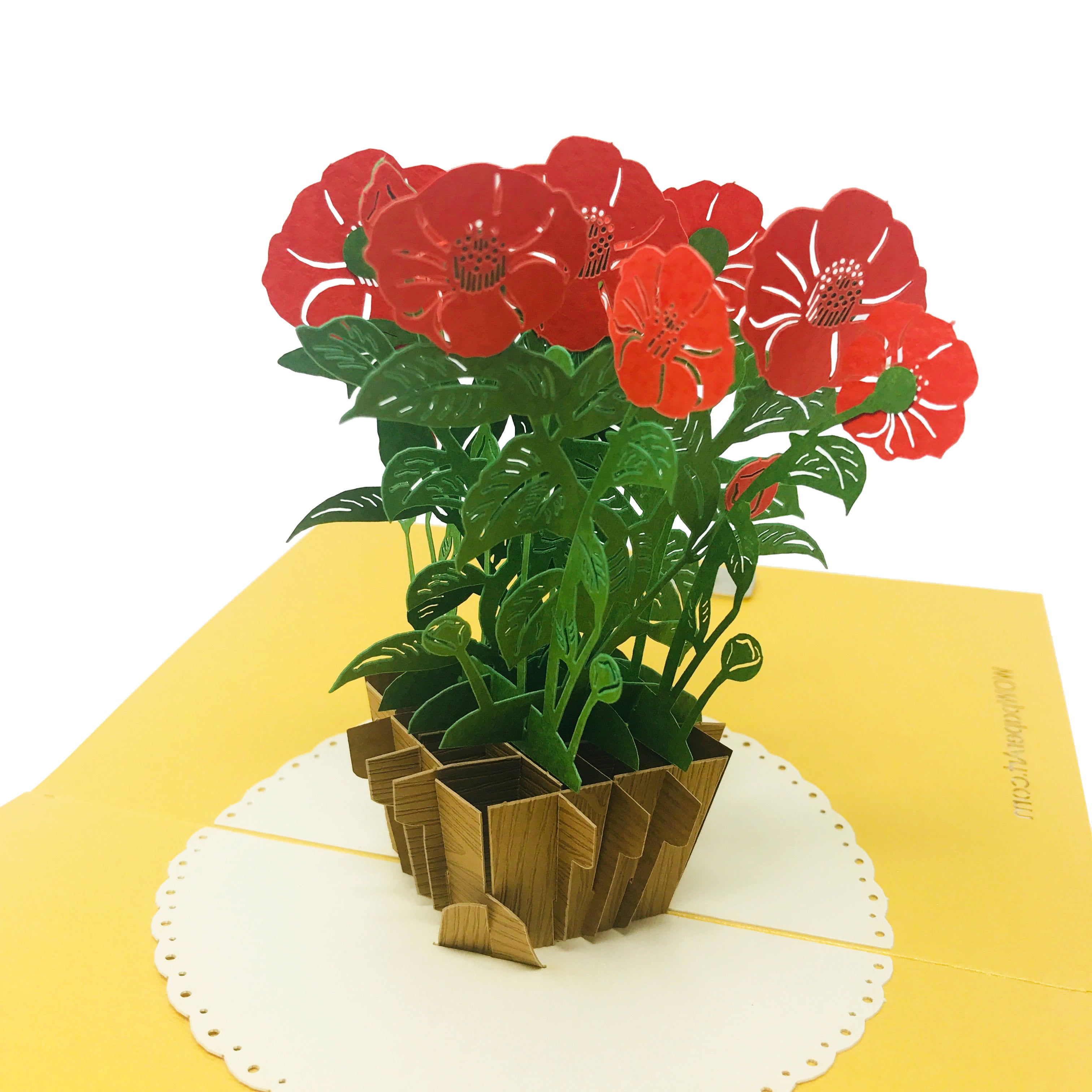 Wow Camellia Flower - 3D Pop Up Greeting Card – WOW Pop Up Card