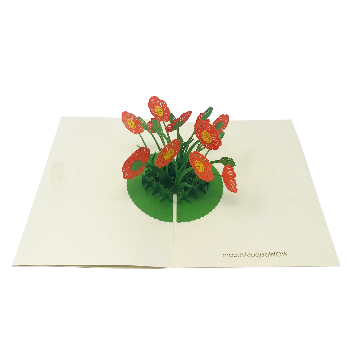 Wow Poppy Flower - 3D Pop Up Greeting Card – WOW Pop Up Card