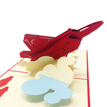 Load image into Gallery viewer, Red Aircraft - WOW 3D Pop Up Card
